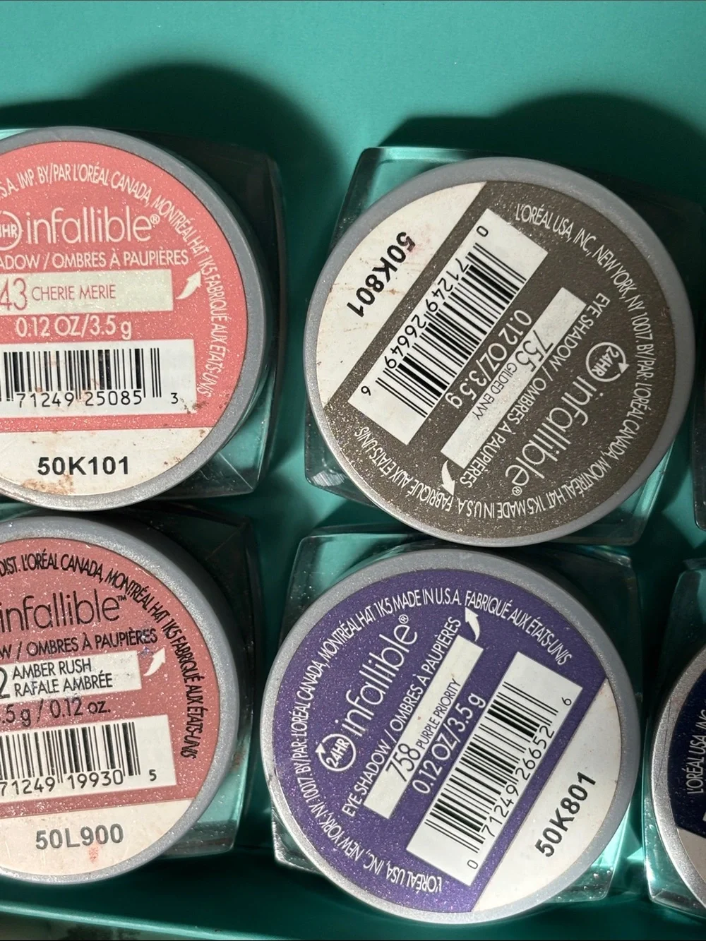 L’Oréal Infallible Cream Eyeshadow Set — Pink, Coral, Navy, Gray